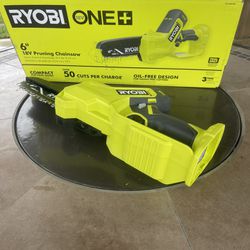  RYOBI ONE+ 18V 6 in. Cordless Battery Compact Pruning Mini Chainsaw (Tool Only)