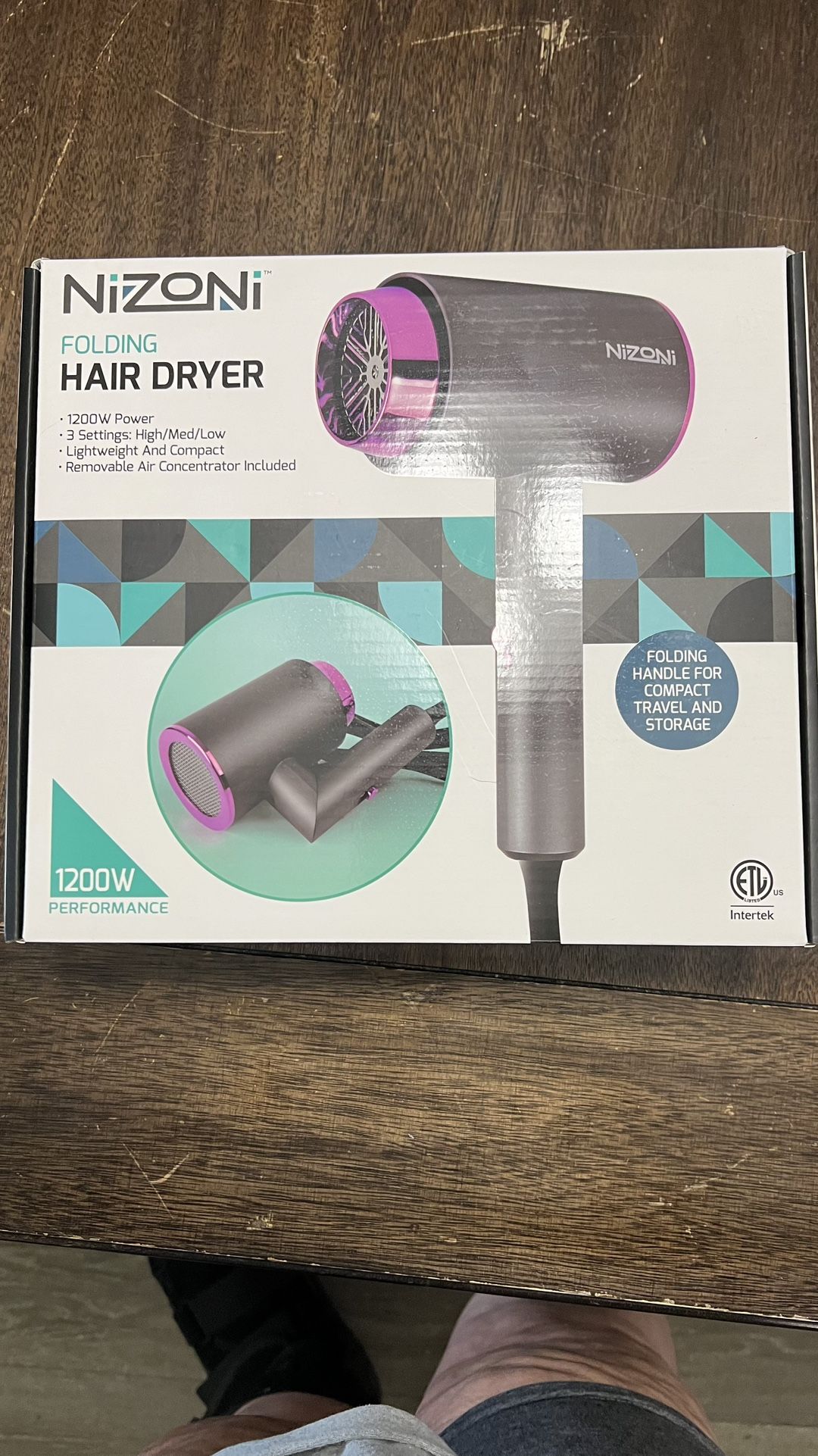 Nizoni Folding Hair Dryer - Brand New