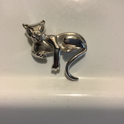 Vintage Sterling Silver Domenico Panther Brooch