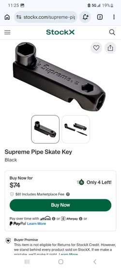 Supreme pipe skate key - black
