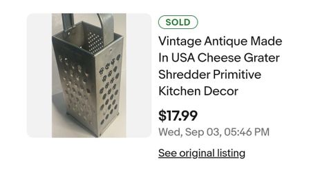 Vintage Cheese Grater