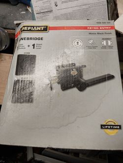 Keat entry, matte, black finish defiant, bak and dead bolt