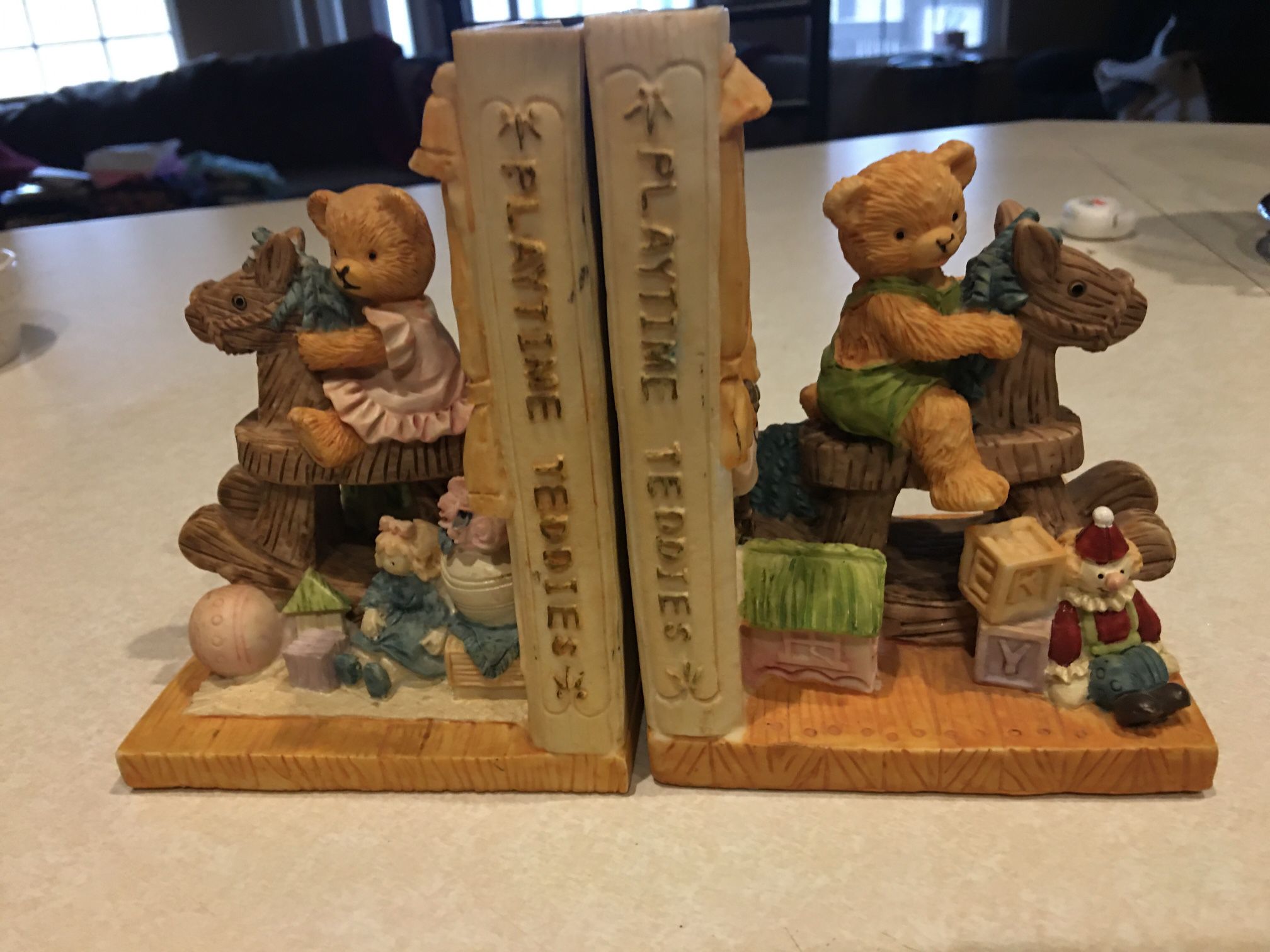 Child Teddy Bear Bookends