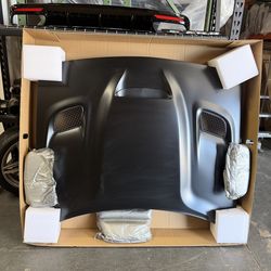 Fits 08-23 Dodge Challenger Hellcat Style Front Hood Panel Replacement Aluminum