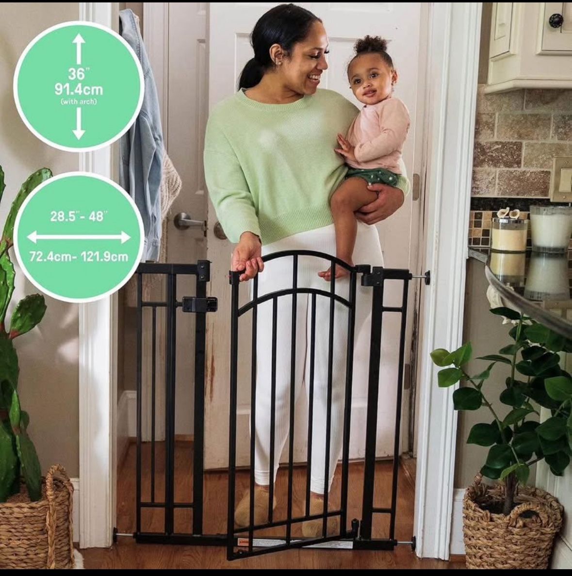 Extra Tall Walk-Thru Pet & Baby Gate – Like New