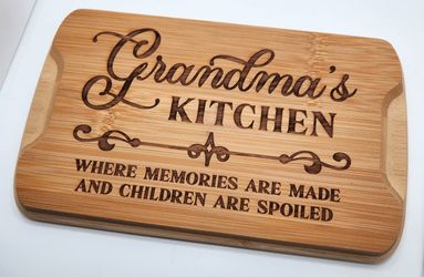 Grandma's Kitchen Cutting Board And Sign