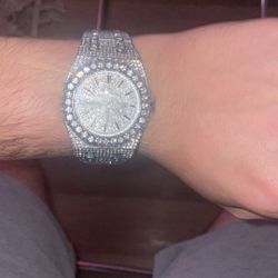 Moissanite Stainless Steel Luxury Watch