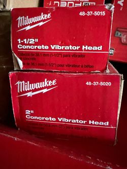 Milwaukee 1.5” concrete vibrator head (brand new in box)