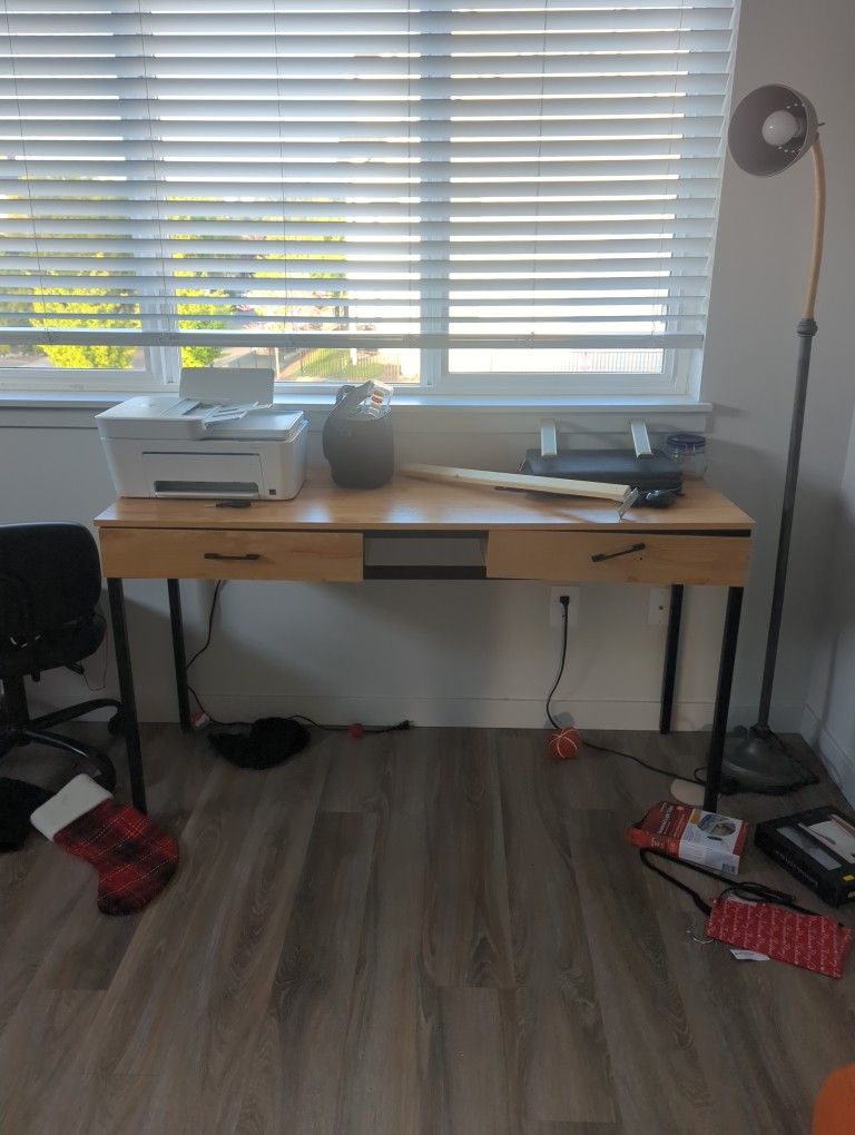 Desk And Printer