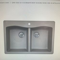 New Swan Granite Kitchen Sink QZED-3322 22x33 Runs $800 New