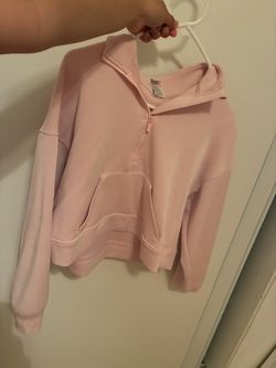 All motion light pink quarter zip