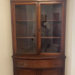Antique Corner China Cabinet