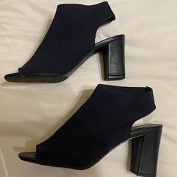 Dark Blue IMPO Veronika Stretch Knit Sandal 8.5