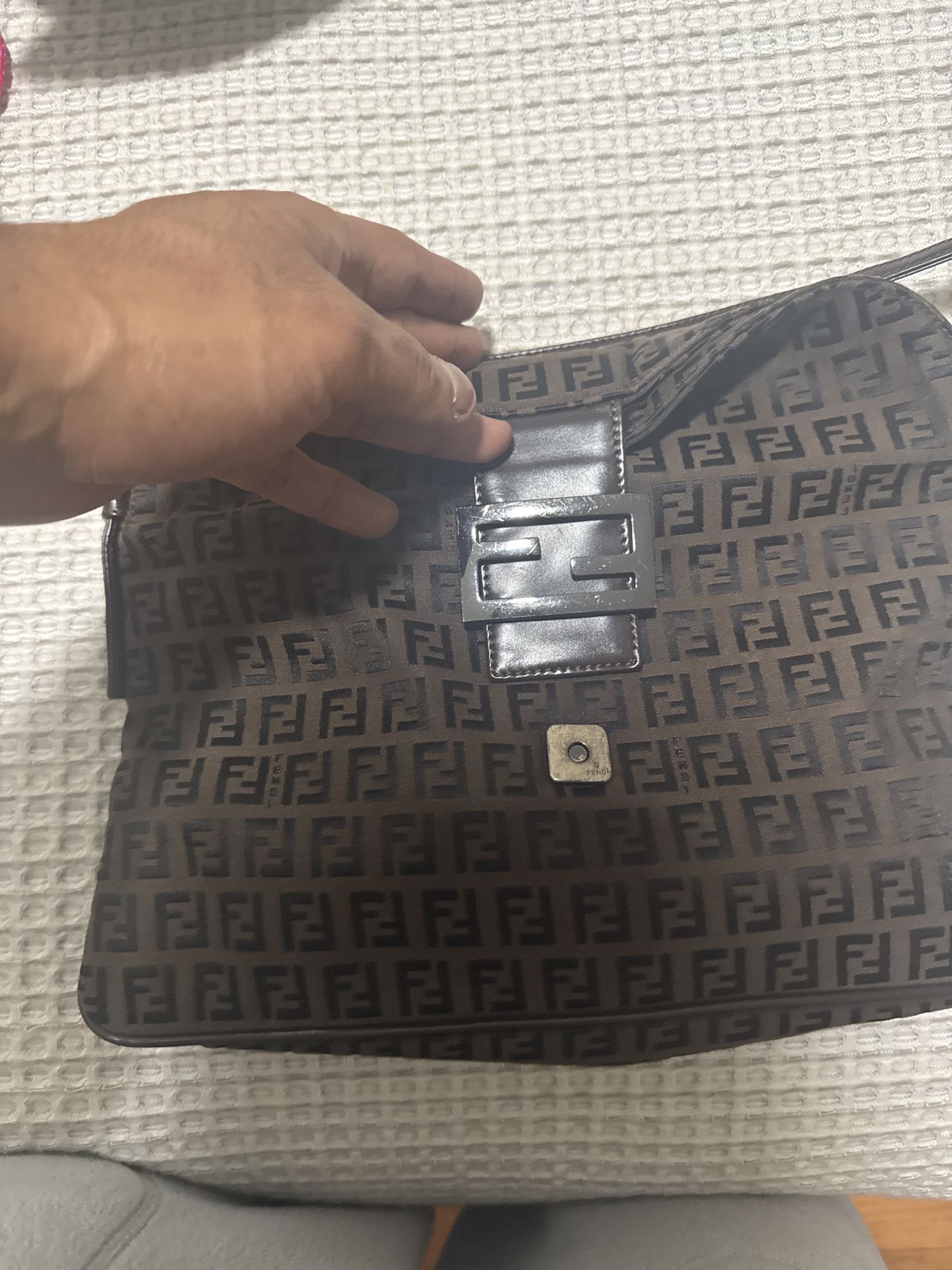 Fendi Zucca Canvas Messenger Bag