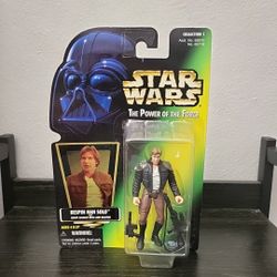 New Star Wars POTF Bespin Han Solo W/ Rifle & Blaster Green Card D
