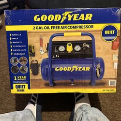 Goodyear TAW-0508S 125 psi 2 Gal Quiet Portable Roll Cage Design Air Compressor