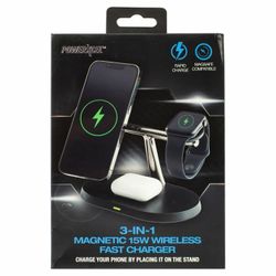 Powerxcel 3-1 Magnetic 15W Wireless Fast Charger 