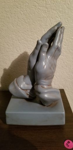 Beautiful Antique Blue Praying Hands