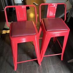 Red chairs - vegan Leather