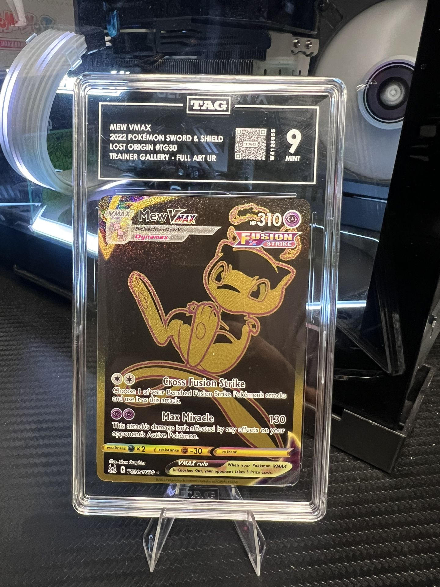 Pokemon TAG 9 Mew VMAX (Secret) - SWSH11: Lost Origin Trainer Gallery (SWSH11: TG)