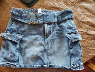 Justice jean skirt size 18