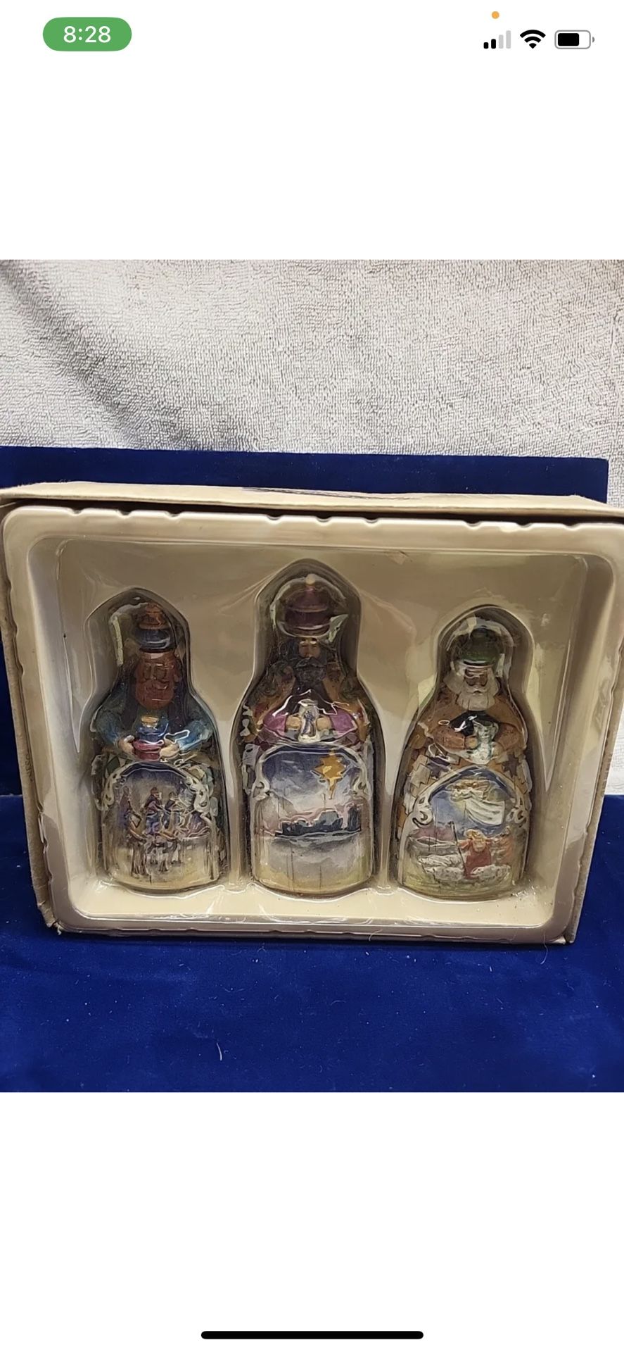 Jim Shore 2004 HEARTWOOD CREEK Set of 3 Wisemen Hanging Ornament 117712 Enesco