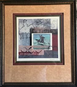 BERSON & JURICH WESTERN ART SET Signed– GALLERY FRAMED "BRONCO" & "LEADER" (20x