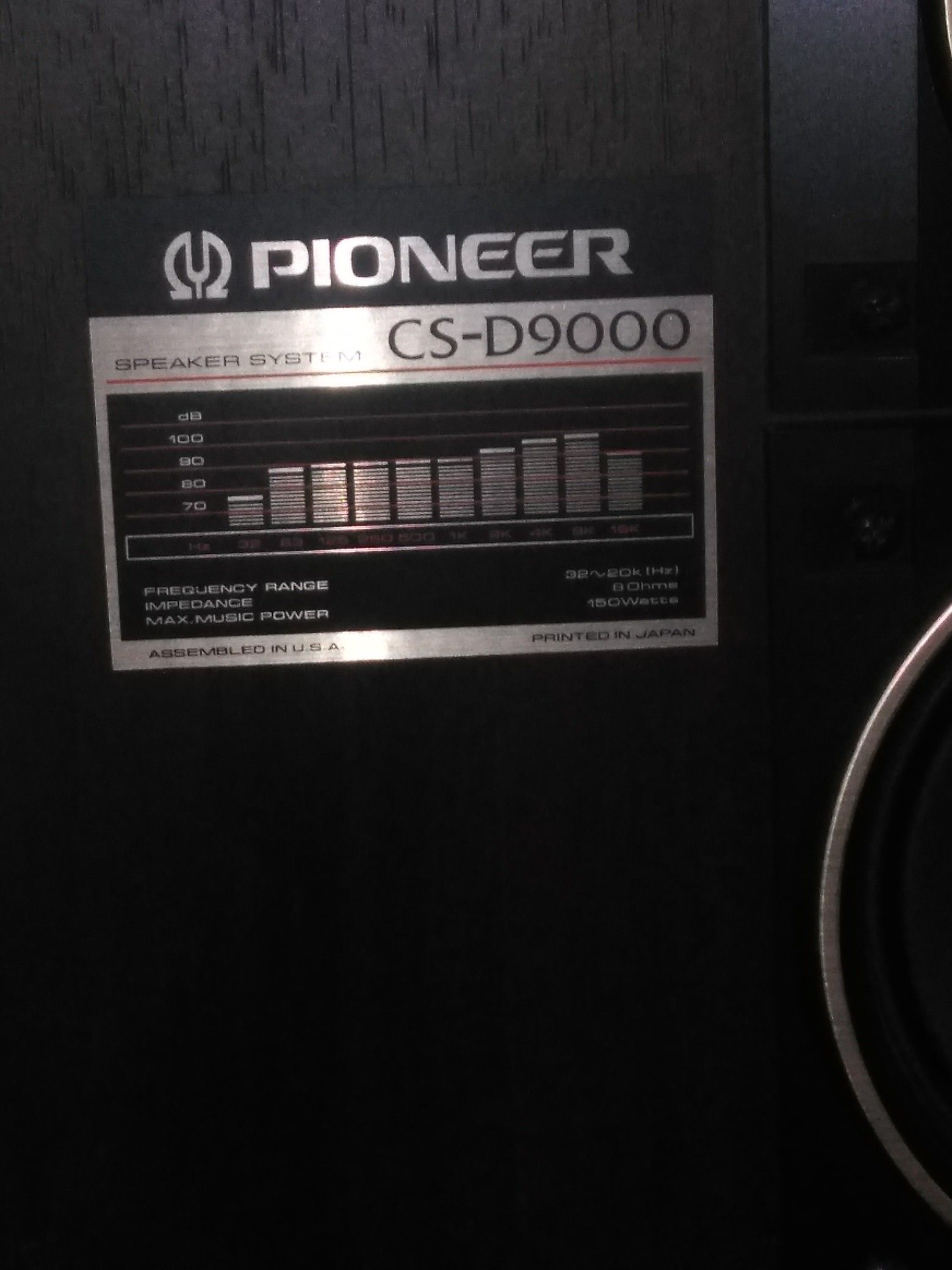 2 gently used pioneer CS-D9000 speakers for sale