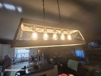 Farmhouse style light fixture.