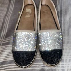INC RHINESTONE WOMANS FLATS