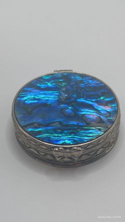 Round Abalone Shell Pill Box #5