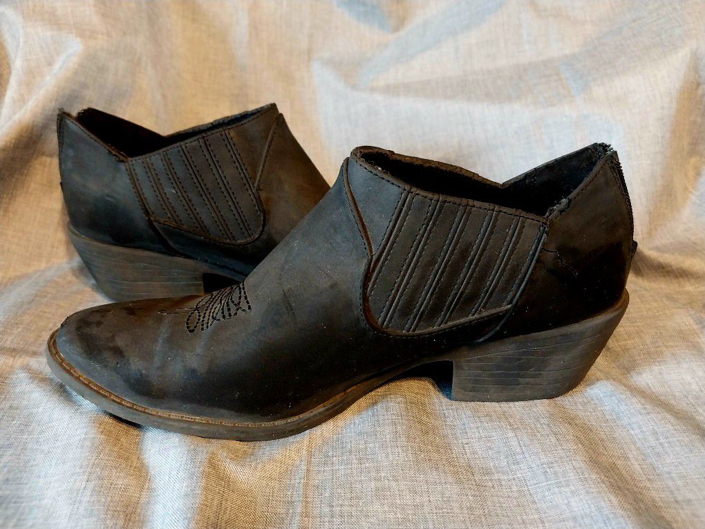Charcoal Gray Women Slipon Ankle Boot
