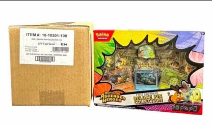 Pokemon Ascended Heroes Deluxe Pin Collection Factory Sealed Case