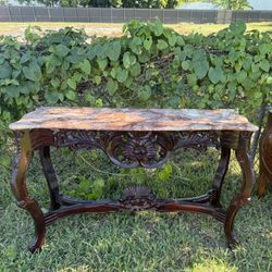 Marble Top Console Table