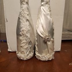 Wedding Decorated Champaign Bottles