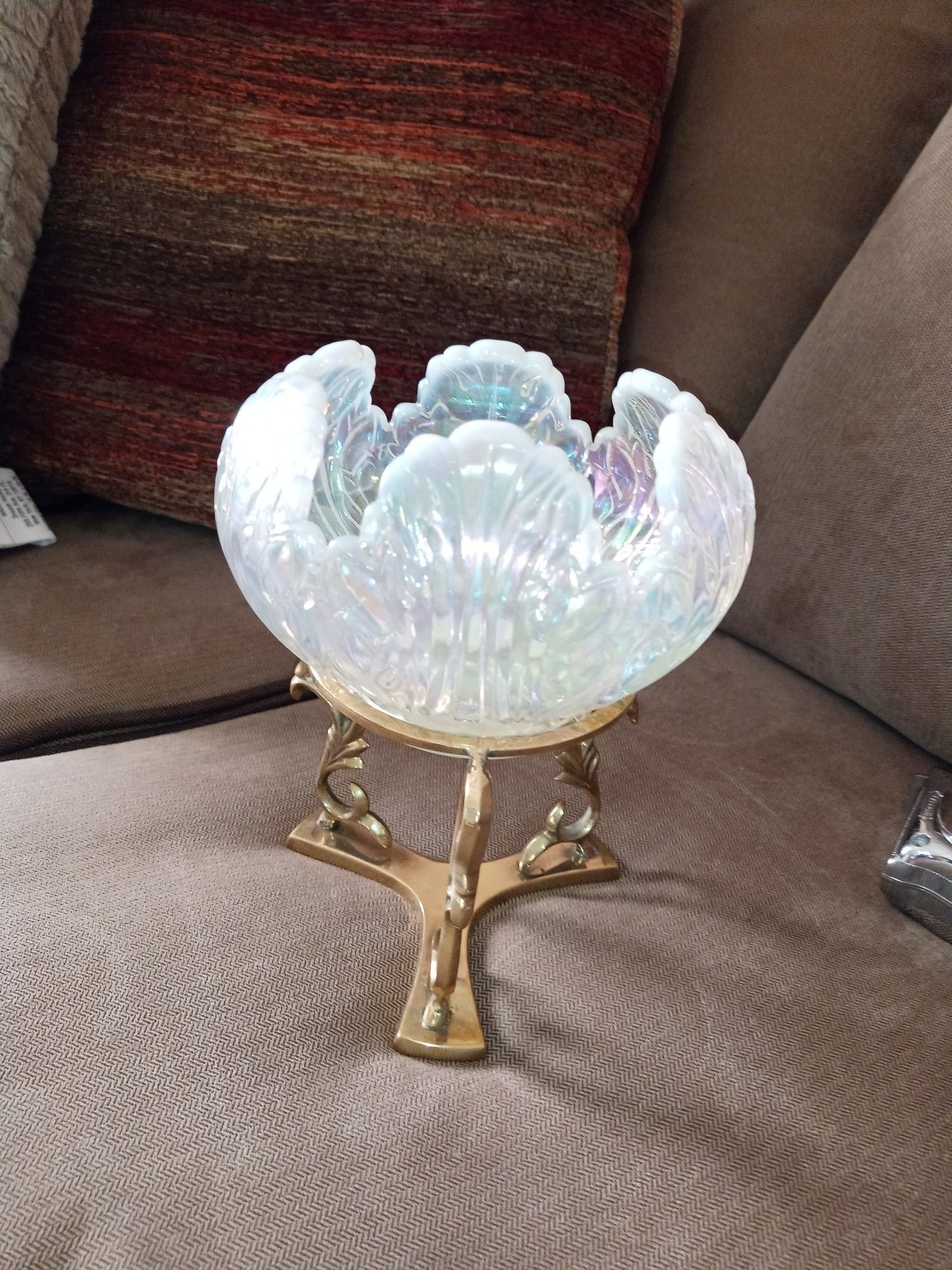 Fenton candle holder and stand