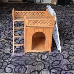Dog House & Metal Pet/Baby gate
