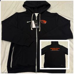 Nike Oregon State Beavers Team Issue On-Field Sideline Full Zip Hoodie