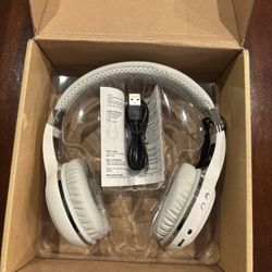 White Bluetooth Headphones 