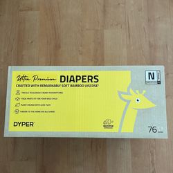 Brand New Box Of Newborn Diapers 76 Count