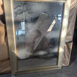 Large Gold Framed Wall Mirror – Modern Decor 