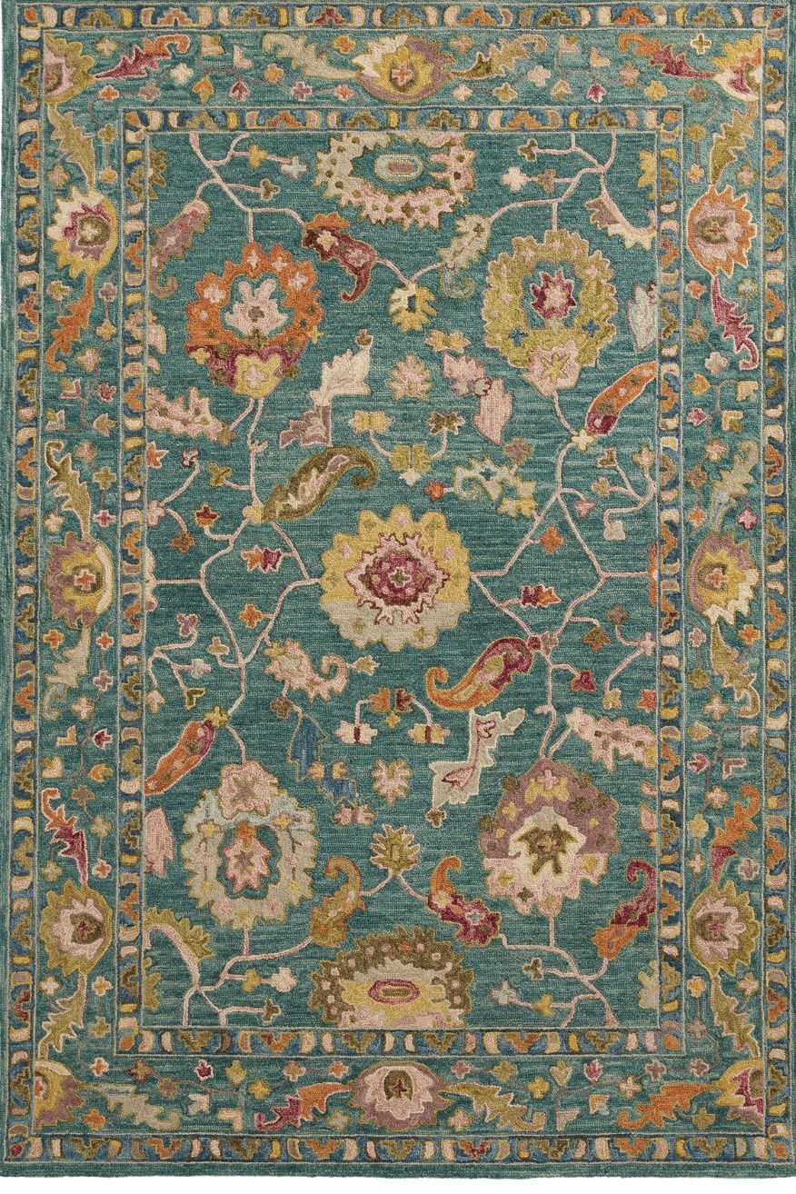 Beautiful Floral 100% Wool Rug