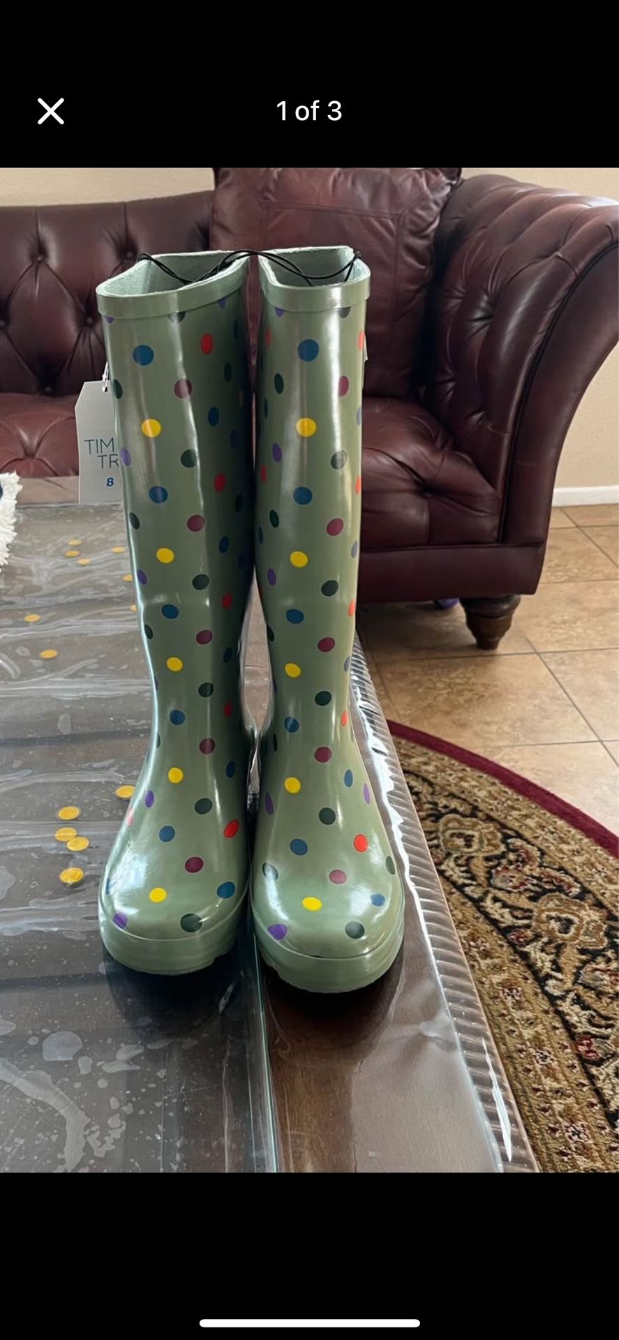 Rain Boots Size 7 New