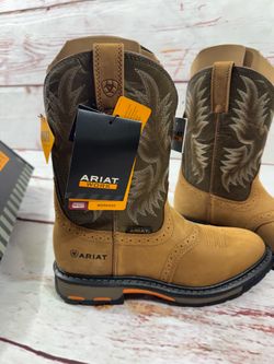 ARIAT WORK Men's 10" WorkHog Soft Toe Pull-On Work Boot Aged Bark - 10001188