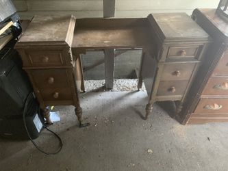 Vintage antique desk armoire