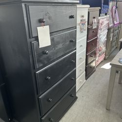 5 Drawers Dresser Solid Wood 