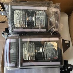 87-91 Ford F150 F250 F350 87-91 Bronco LED DRL Headlights Luces Micas Calaveras Faros Faroles Focos