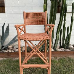 Vintage High Wicker Chair 