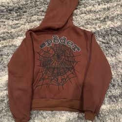 brown spider hoodie vvs size small 