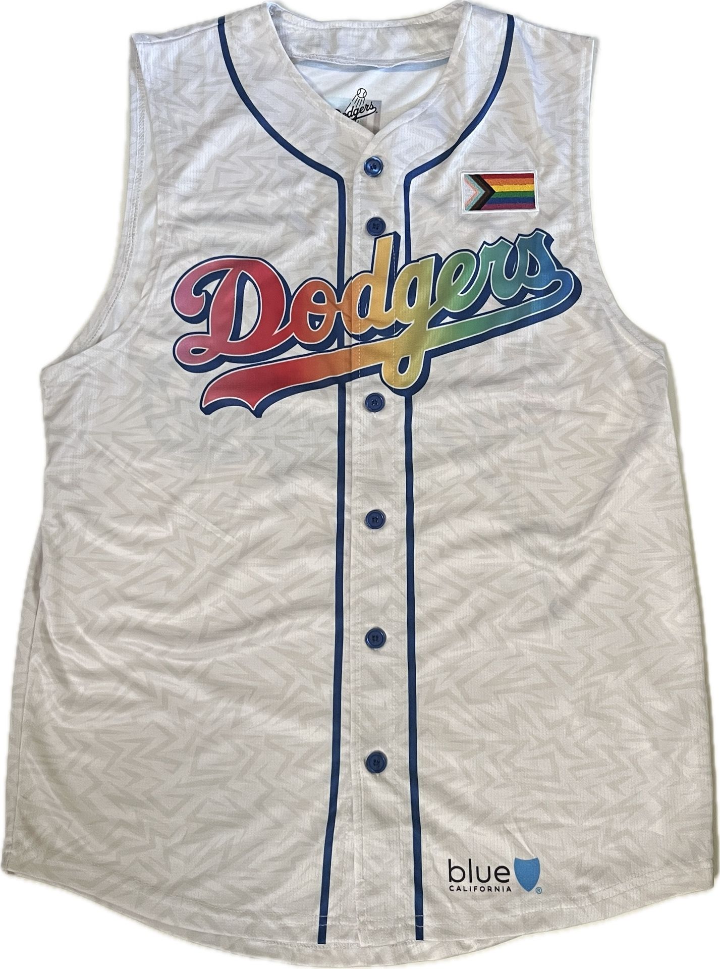 MLB Los Angeles Dodgers Baseball Pride Sleeveless Jersey, Size Medium